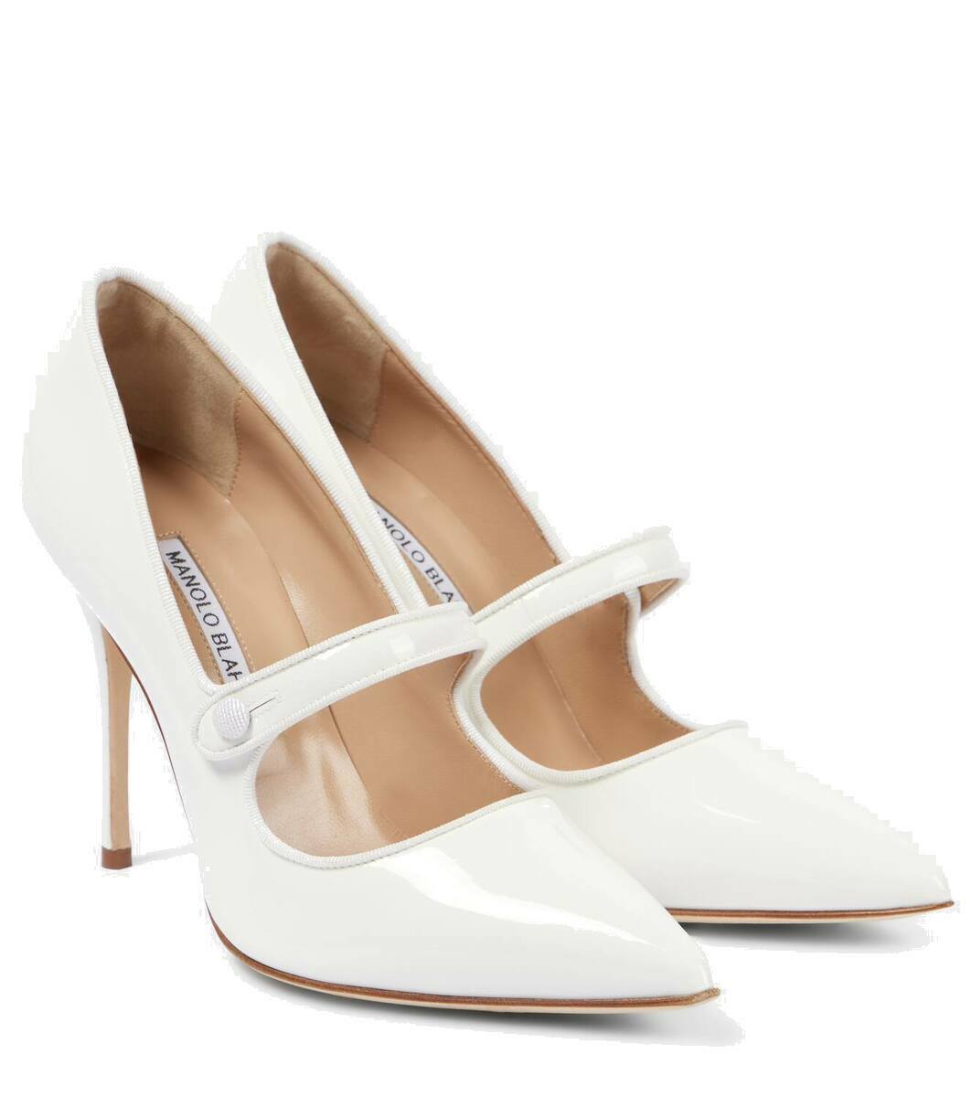 Manolo Blahnik Camparinew patent leather pumps Manolo Blahnik