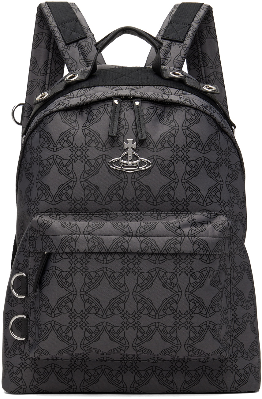 Vivienne Westwood Black & Gray Edward Backpack