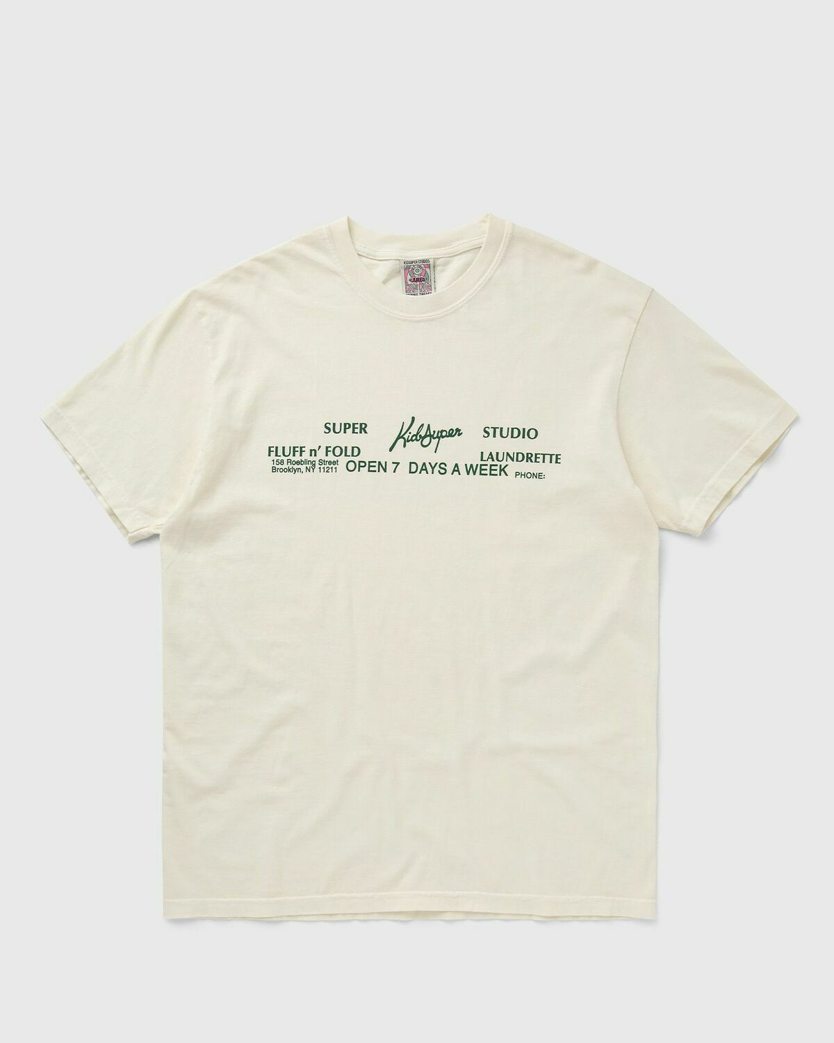 Kid Super Studios Laundramat Tee Beige Shortsleeves