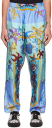 Versace Underwear Blue Trésor De La Mer Lounge Pants