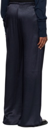 HOPE Navy Satin Laze Trousers