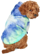 little beast Blue & Green Fleece Tie-Dye It's Groovy Baby Hoodie