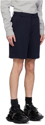Balmain Navy Jacquard Shorts
