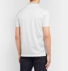 Hugo Boss - Contrast-Tipped Cotton-Jersey Polo Shirt - White