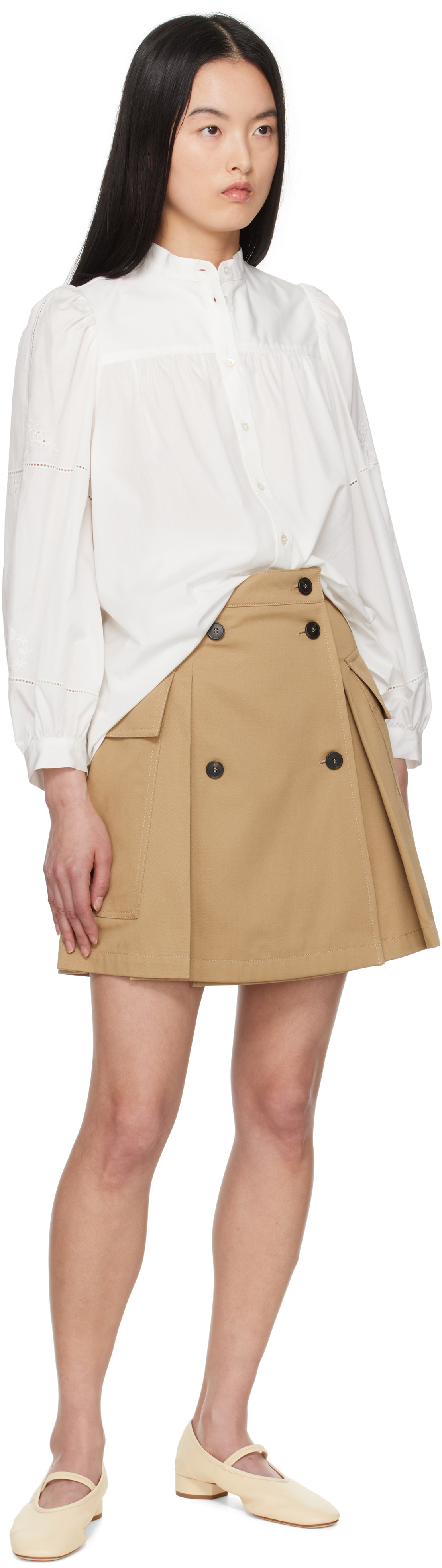 Weekend Max Mara Tan Zebio Miniskirt