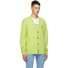 Versace Green Silk and Cashmere Cardigan