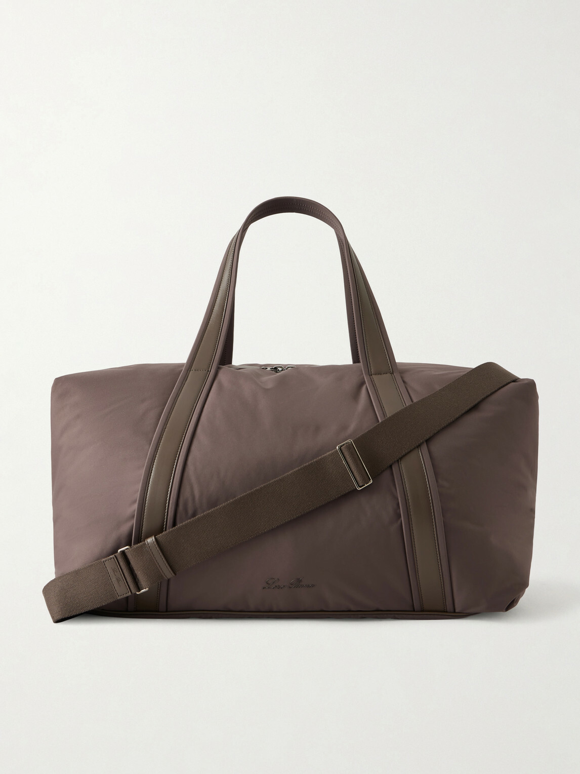 Loro Piana - Winch Leather-Trimmed Storm System® Shell Duffle Bag