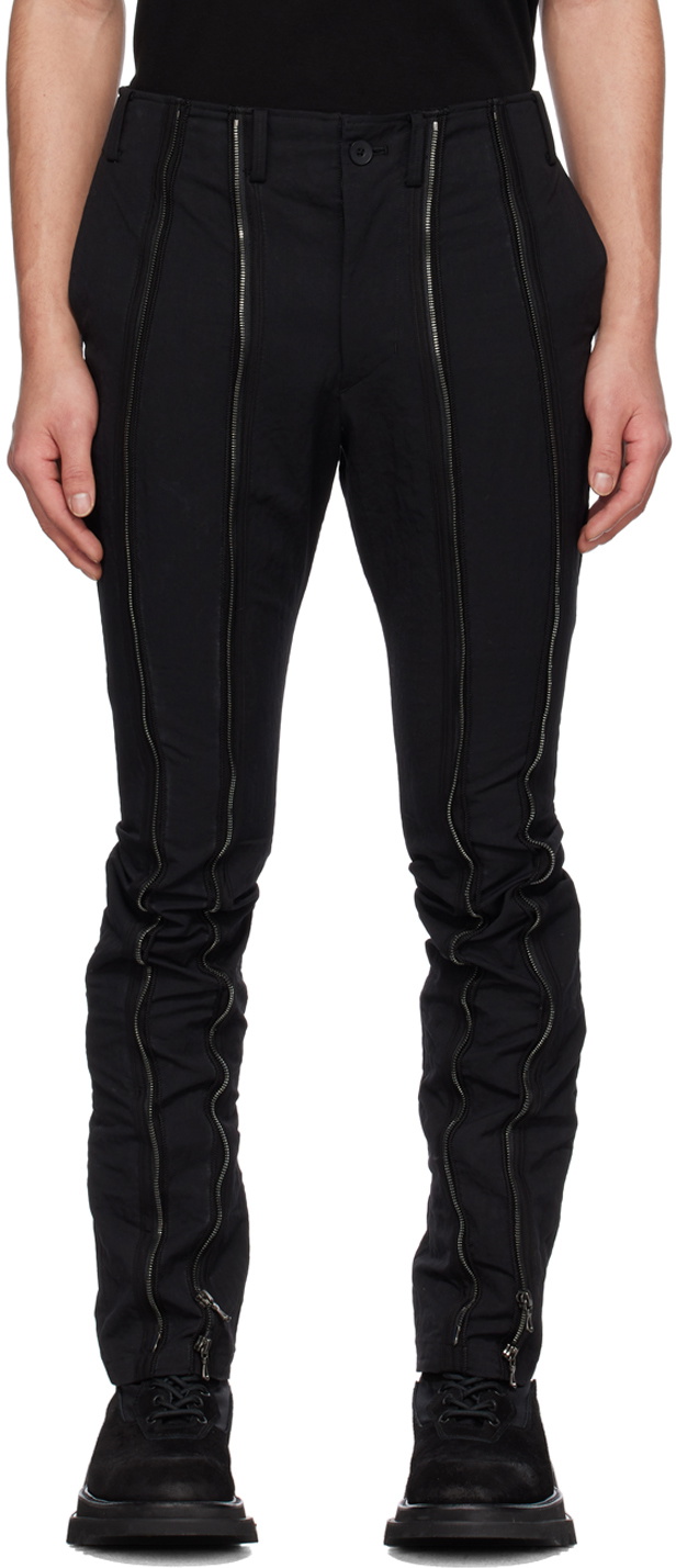 Julius Black Zipper Trousers Julius