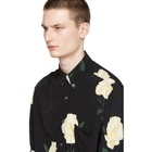 HOPE Black Flower Print Button-Down Shirt