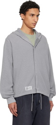 WOOYOUNGMI Gray Dyed Open Hoodie