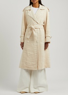 Missoni Belted Cotton-jacquard Trench Coat Sand