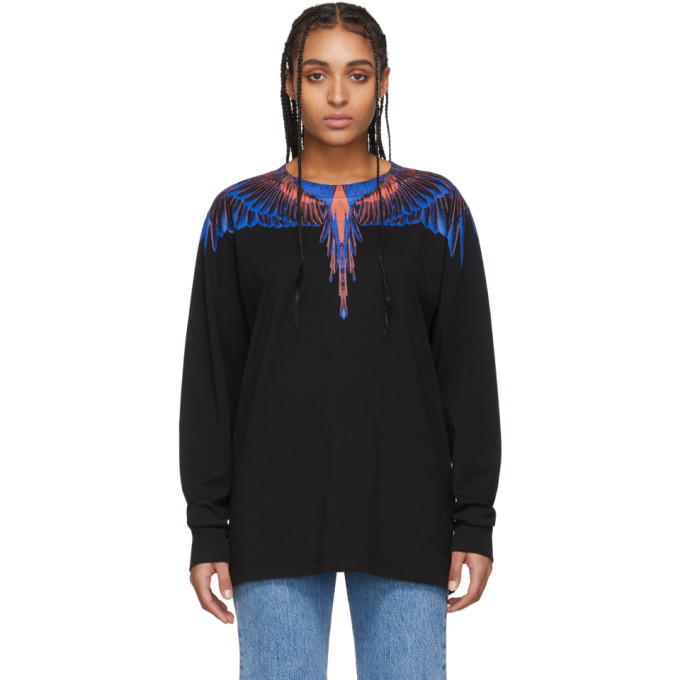 Photo: Marcelo Burlon County of Milan Black and Pink Wings Long Sleeve T-Shirt