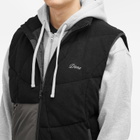 Dime Men's Wave Stitch Gilet in Black