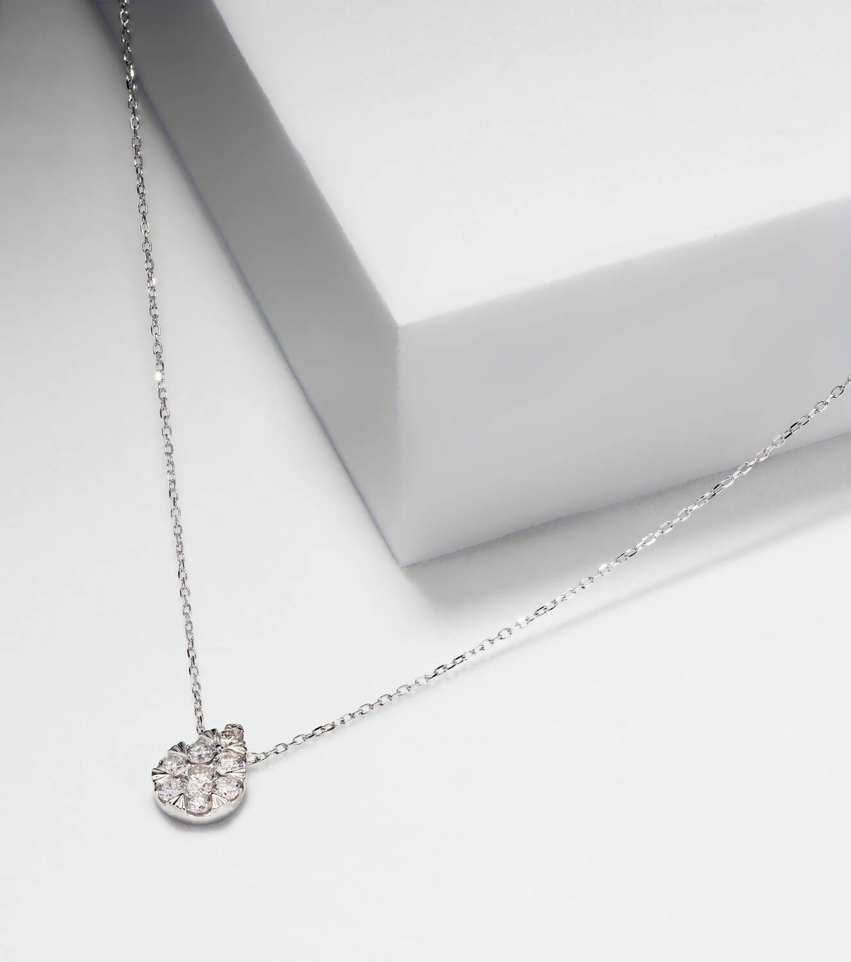 Persée Floating 18kt white gold necklace with diamonds