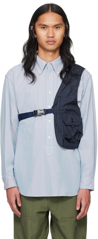 Photo: Engineered Garments Navy Shoulder Vest