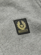Belstaff - Logo-Appliquéd Ribbed Wool Zip-Up Sweater - Gray