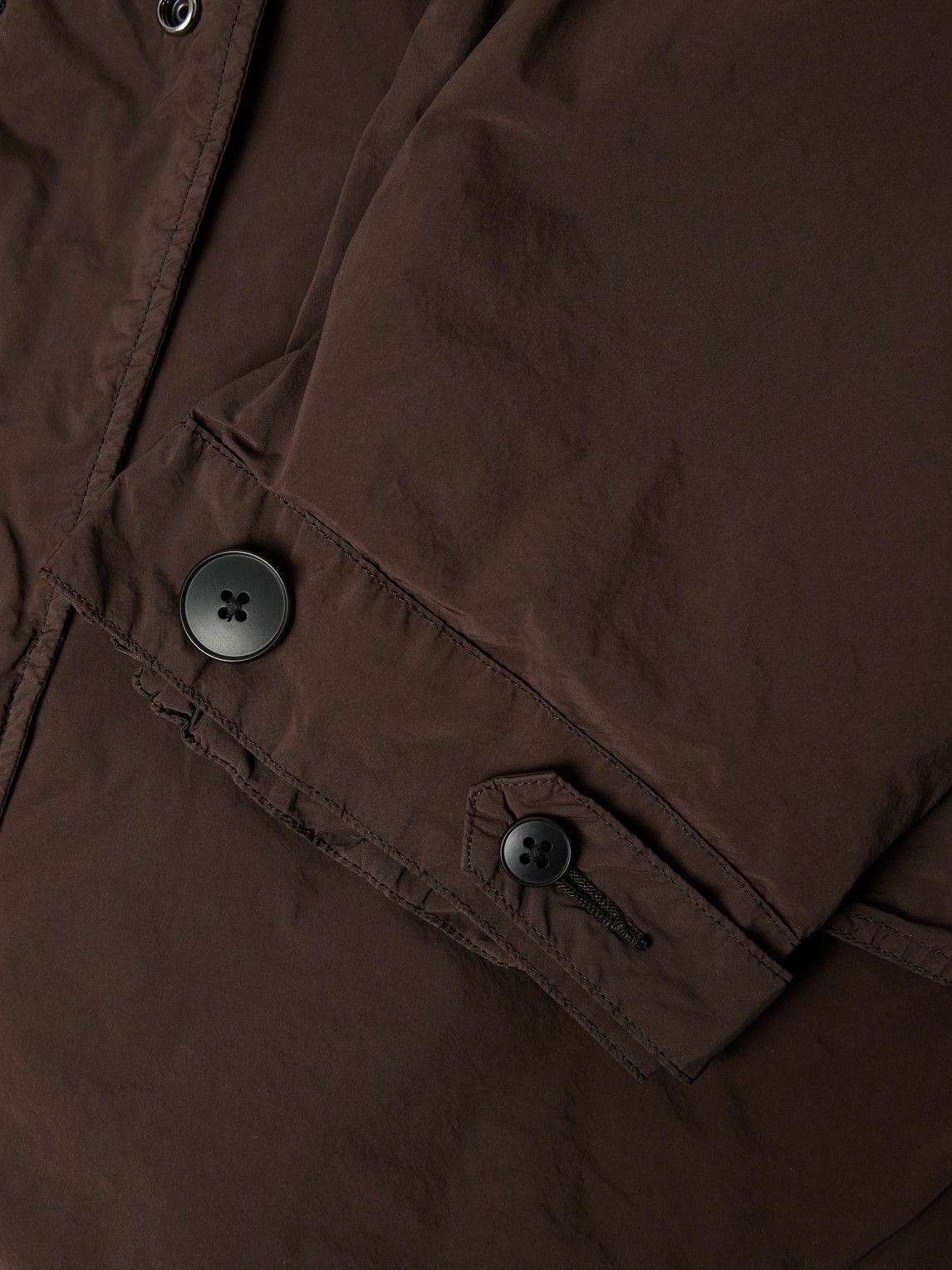ATON - Garment-Dyed Shell Jacket - Brown