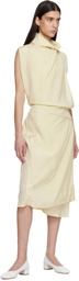 LE17SEPTEMBRE Off-White Celia Wrap Midi Dress