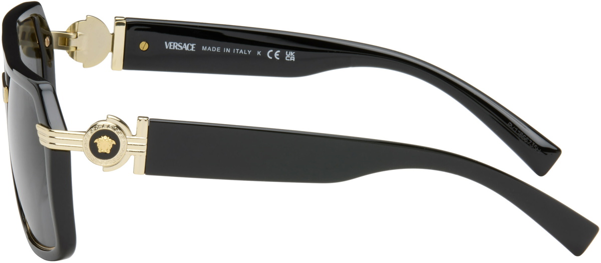 Versace Black Vintage Icon Pilot Sunglasses