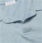Sunspel - Mélange Cotton and Linen-Blend Polo Shirt - Unknown