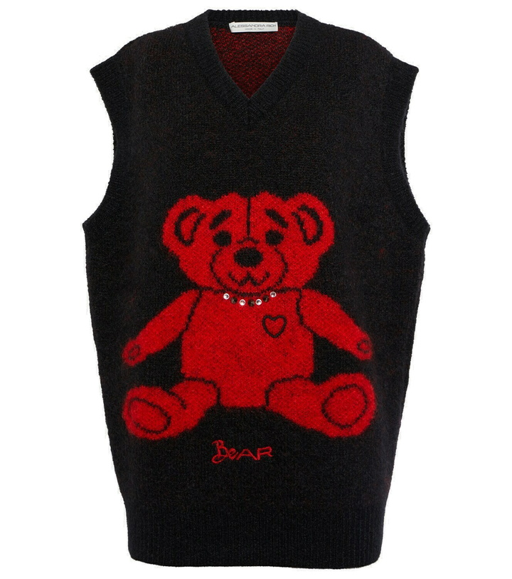 Photo: Alessandra Rich Bear wool-blend vest