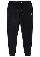 PS Paul Smith Zebra-appliquéd Cotton Sweatpants Black