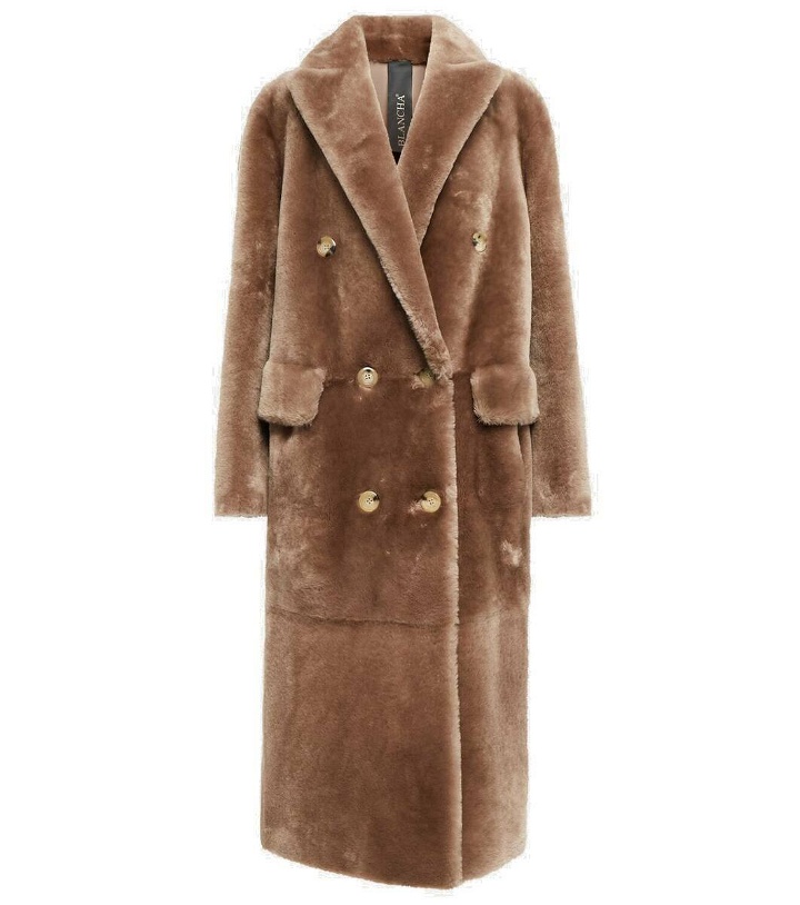 Photo: Blancha Reversible shearling and leather coat