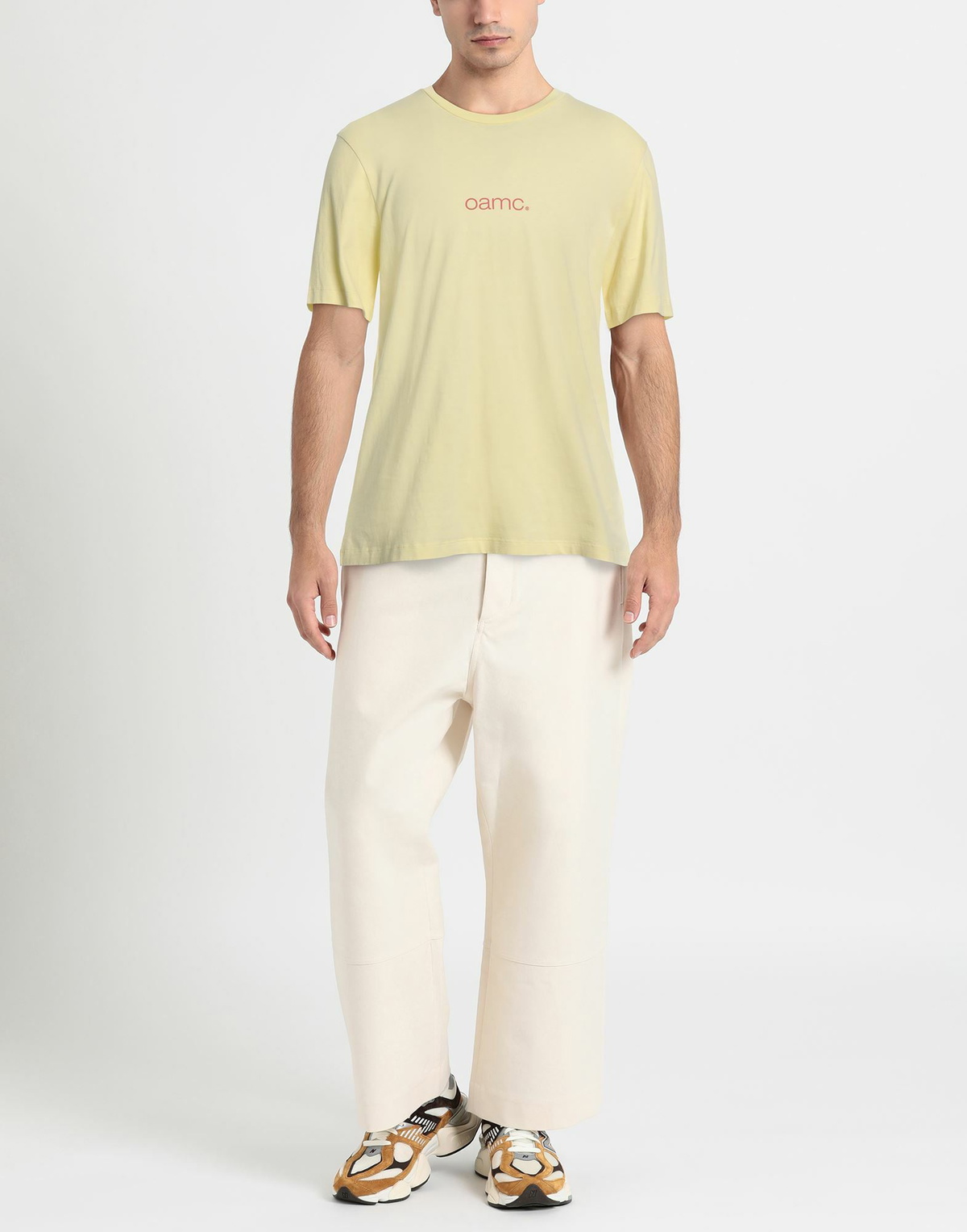 Oamc Mens T-shirt Pastel in Yellow