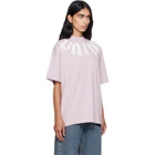 Palm Angels Purple Big Neck Logo T-shirt