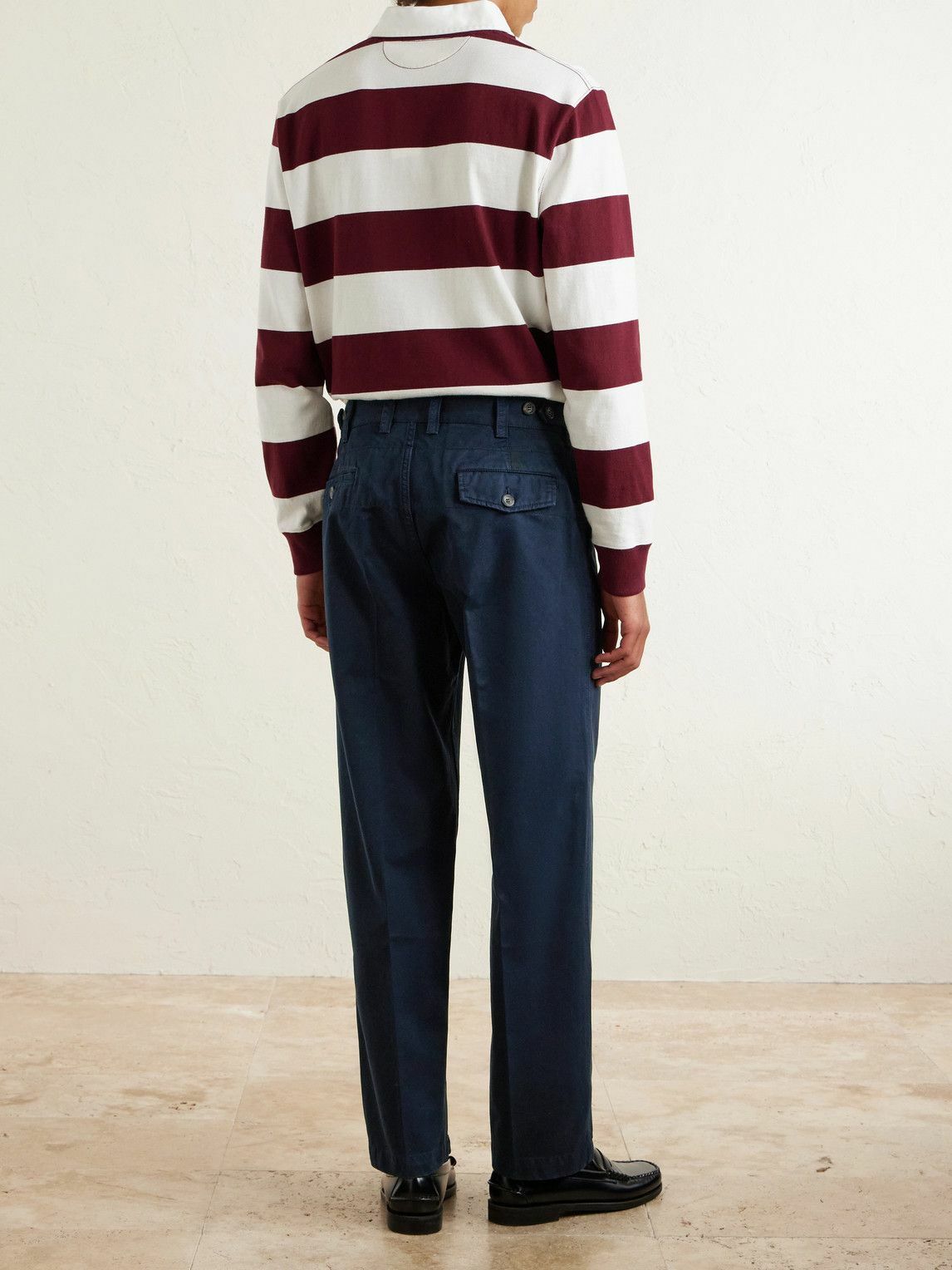 Drake's - HIM Straight-Leg Cotton-Twill Chinos - Blue
