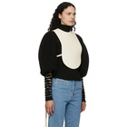 Loewe White Leather Plastron Blouse