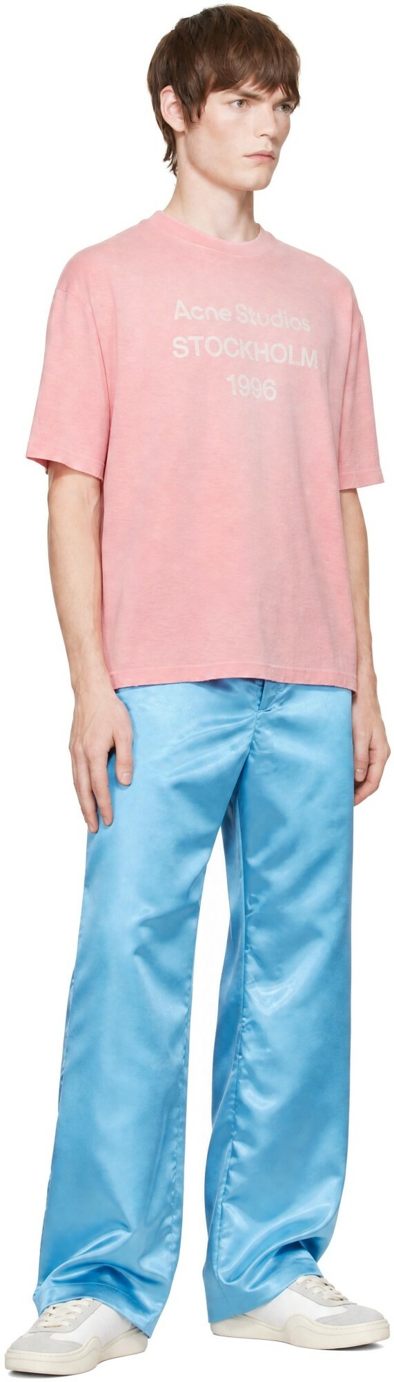 Acne Studios Blue Satin Trousers