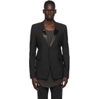 Rick Owens Black Performa Extreme Soft Tux Blazer