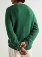 Polo Ralph Lauren - Logo-Embroidered Honeycomb-Knit Sweater - Green