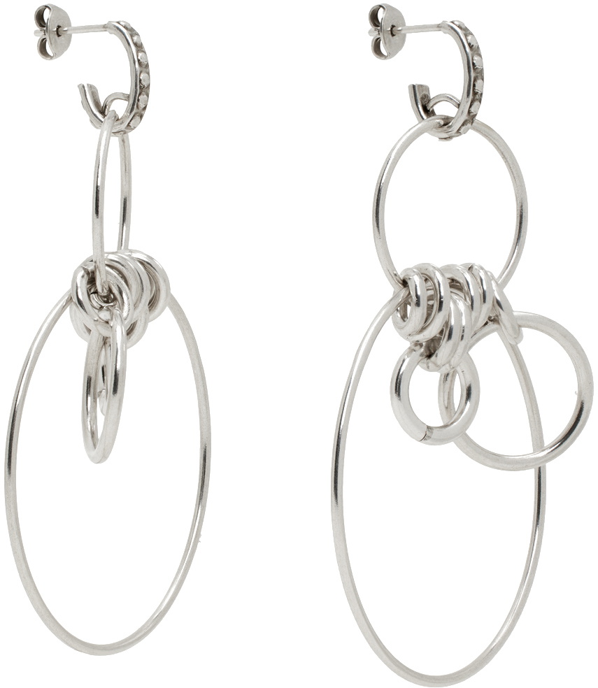 Isabel Marant Silver Multi Ring Boucle Earrings