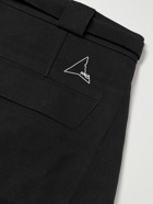 ROA - Straight-Leg Belted Logo-Print Nylon-Shell Trousers - Black