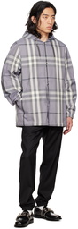 Burberry Gray Reversible Vintage Check Jacket