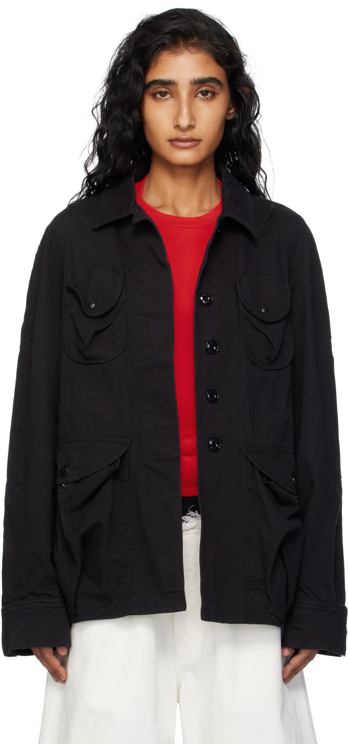 OPEN YY Black Motorcycle Trench Coat OPEN YY OPEN YY Black Motorcycle Trench Coat OPEN YY