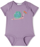 Collina Strada SSENSE Exclusive Baby Purple Snail Printed Bodysuit