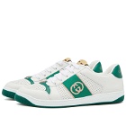 Gucci Men's Screener Sneakers in White/Green
