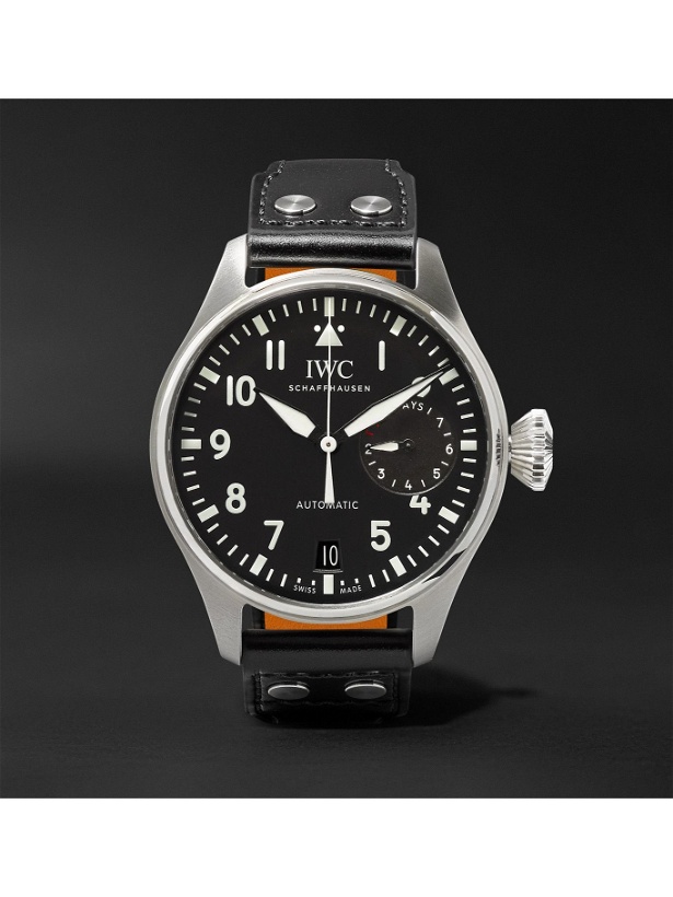 Photo: IWC Schaffhausen - Big Pilot's Automatic 46.2mm Stainless Steel and Leather Watch, Ref. No. IW500912