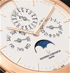 Vacheron Constantin - Traditionnelle Perpetual Calendar Automatic 41mm 18-Karat Pink Gold and Alligator Watch - Men - Silver