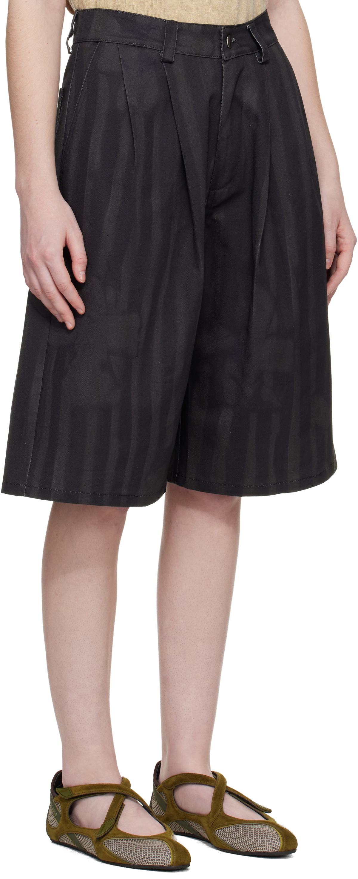 Collina Strada Black Catchfly Shorts