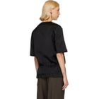 TOTEME Black V-Neck Satin Pullover Top