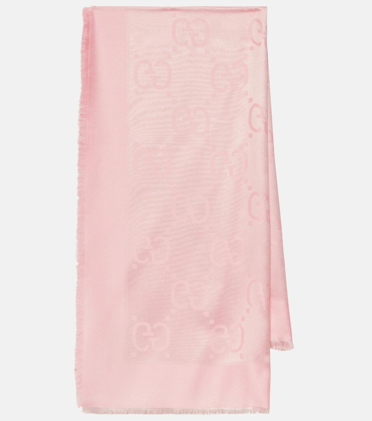 Gucci gg Horsebit Graphic-print Silk Scarf in Pink