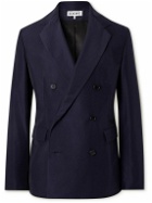 Loewe - Unstructured Double-Breasted Wool-Blend Blazer - Blue
