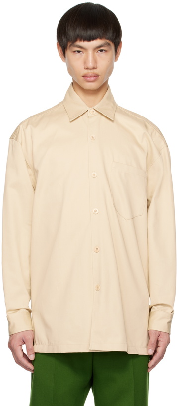 Photo: AMI Paris Beige 'Ami Paris France' Shirt