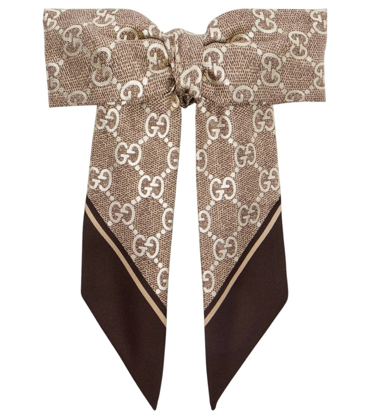 Photo: Gucci GG silk bow scrunchie