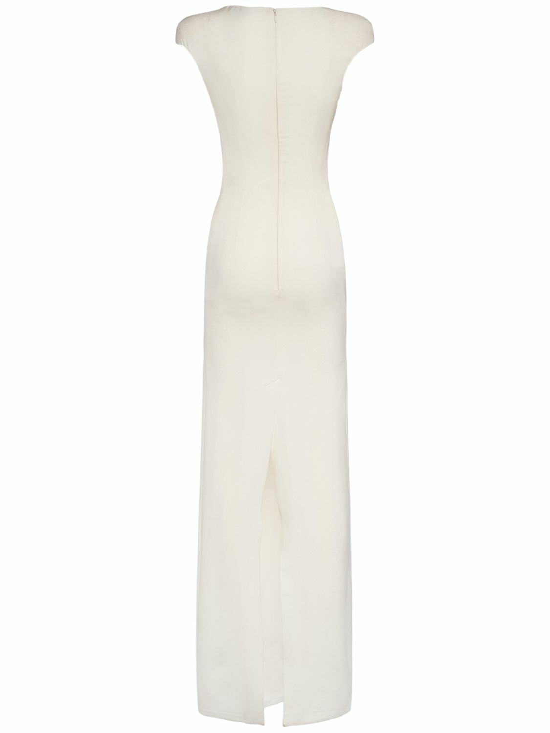 【関税込み】tom ford SILK DRESS TOM FORD - Double Silk Georgette Draped Long Dress TOM FORD
