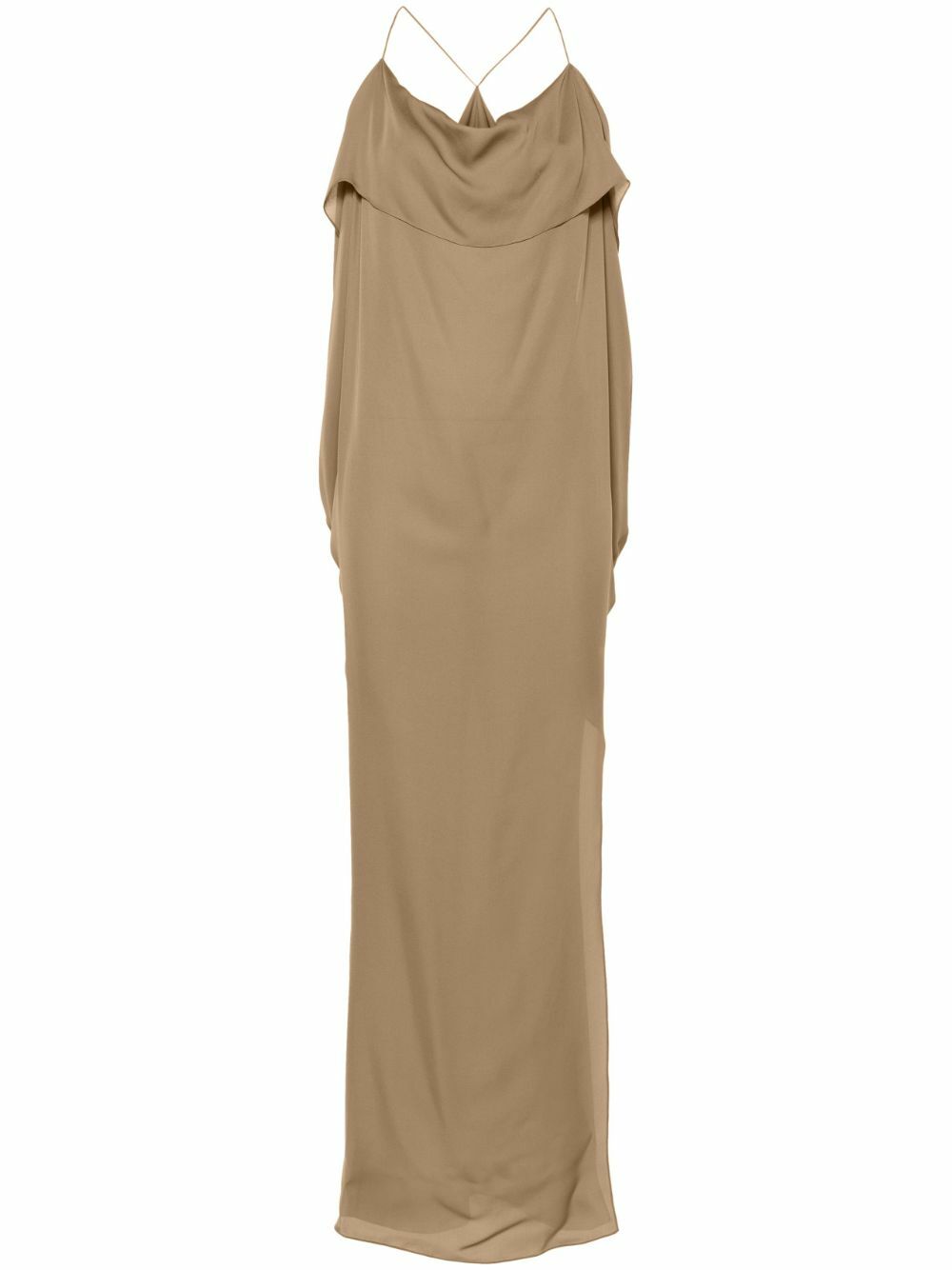 KHAITE Brown The Dandora Silk Maxi Dress Khaite
